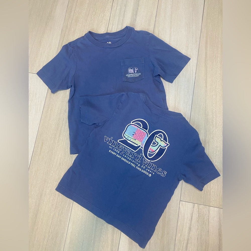 Vineyard vines toddler tee shirts short sleeve chest pocket blue 2t bund…